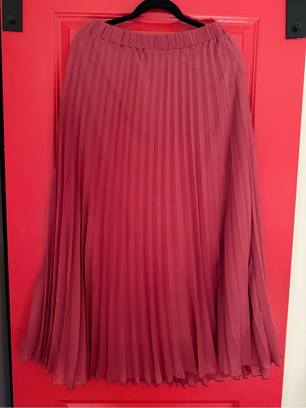 Zara Pleated Maxi Skirt - Dusty Rose